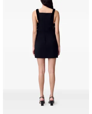 Claudie Pierlot ベルベットトリムスクエアネックミニドレス - サムネイル4