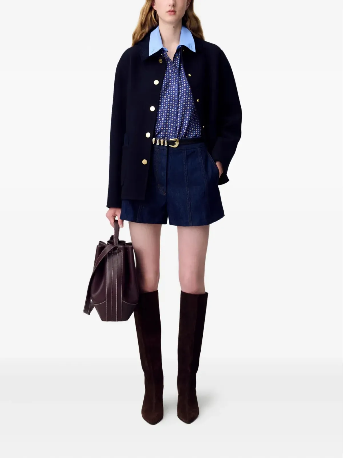 Claudie Pierlot デニムパネルドショーツ - 画像2