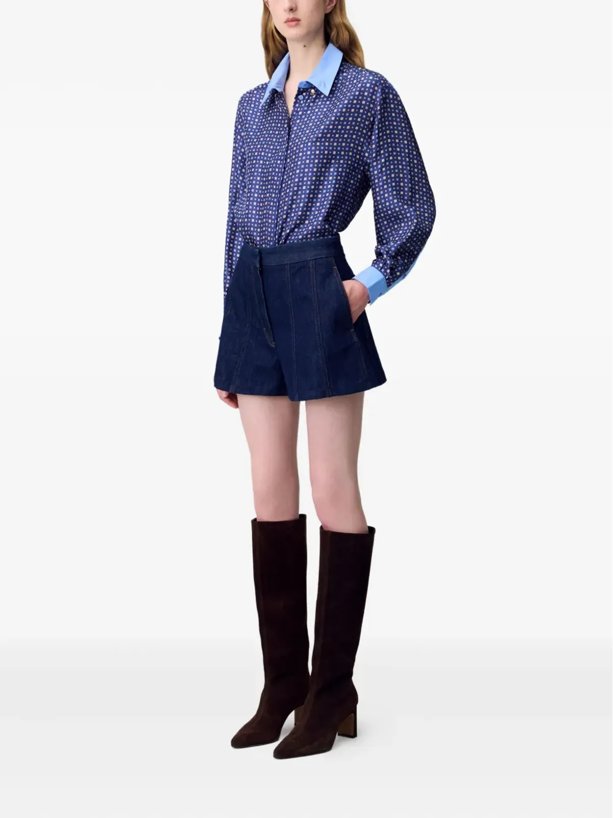 Claudie Pierlot デニムパネルドショーツ - 画像3