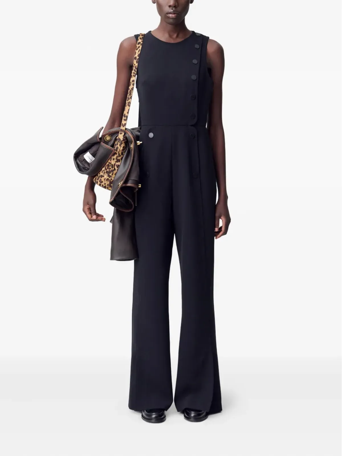 Claudie Pierlot ボタンディテール ノースリーブ ジャンプスーツ - 画像2