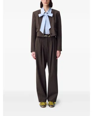 Claudie Pierlot ピンストライプ柄クロップドジャケット - サムネイル2