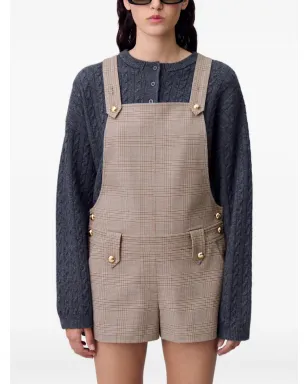 Claudie Pierlot チェック柄ダンガリー生地のサロペット風プレイスーツ - サムネイル5