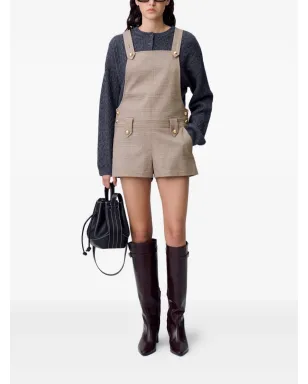 Claudie Pierlot チェック柄ダンガリー生地のサロペット風プレイスーツ - サムネイル2