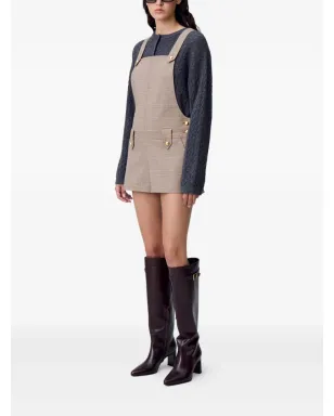 Claudie Pierlot チェック柄ダンガリー生地のサロペット風プレイスーツ - サムネイル3