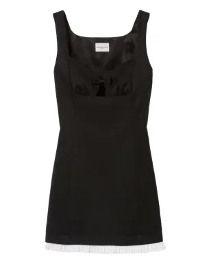 Claudie Pierlot リボンディテール プリーツ ミニドレス ブラック - サムネイル1