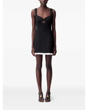 Claudie Pierlot リボンディテール プリーツ ミニドレス ブラック - サムネイル2