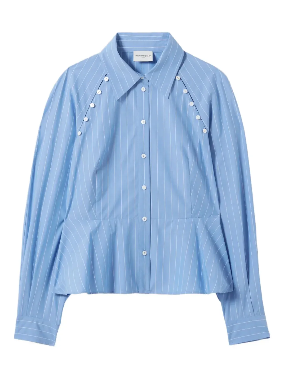 Claudie Pierlot ピンストライプシャツ - ブルー - 画像1