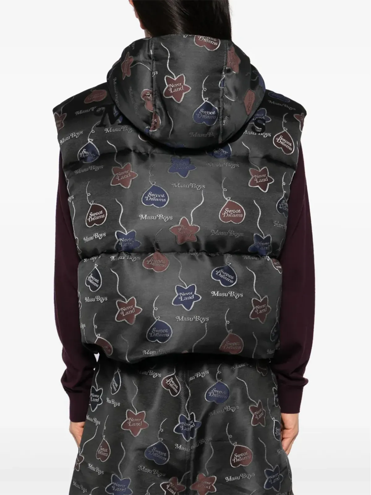MASU Falling Balloon Down vest jacket - Black - 画像4
