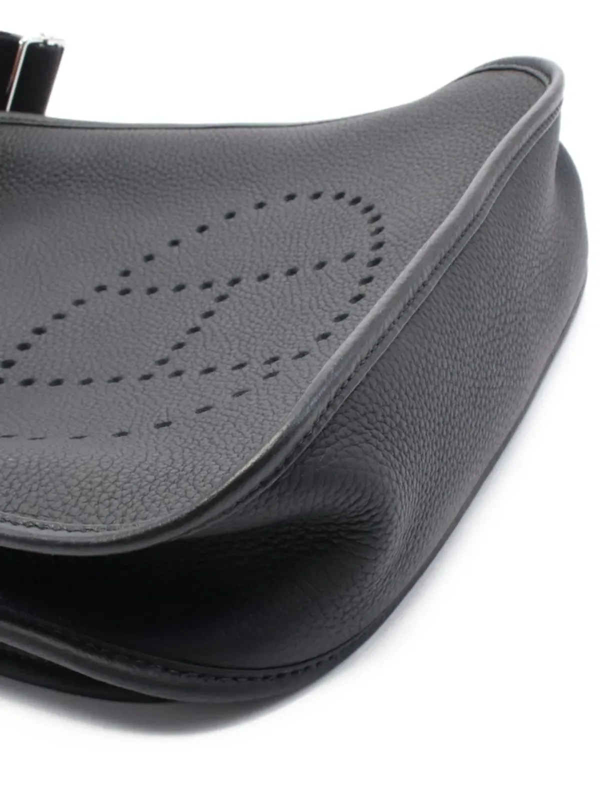 Hermès ビンテージ Evelyn 3 Troyes ショルダーバッグ ブラック - 画像3