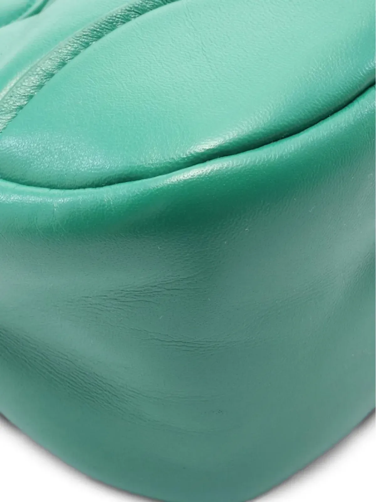 Prada ビンテージ パッド入りレザートップハンドルバッグ - グリーン - 画像4