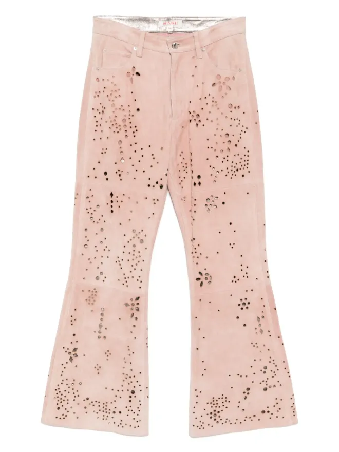 MASU MASU Galaxyカット レザー フレアパンツの商品画像