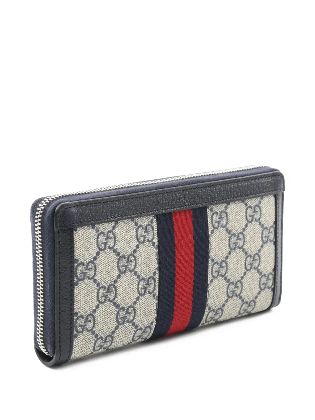 Gucci Pre-Owned 2020年代 Ophidia GG Supreme キャンバス ジップウォレット - ブラック - 画像2