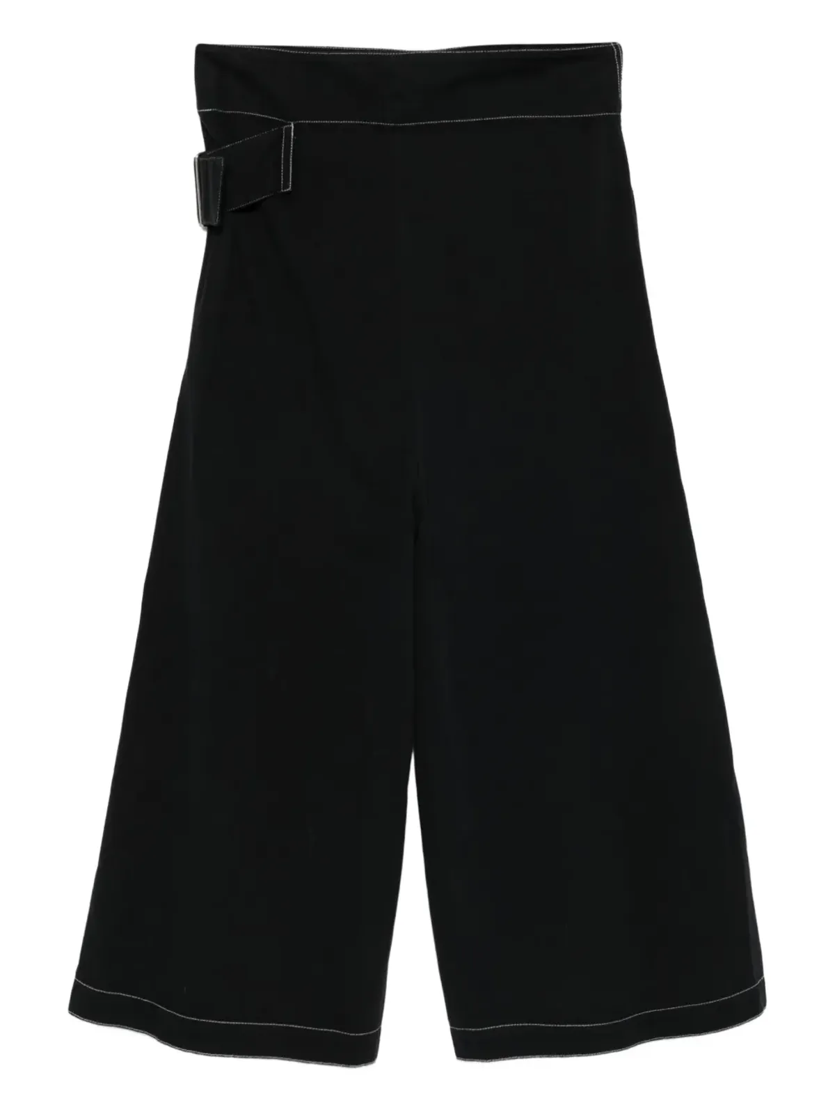 Yohji Yamamoto Pre-Owned バックル付きハイウエストパンツ（ブラック） - 画像2