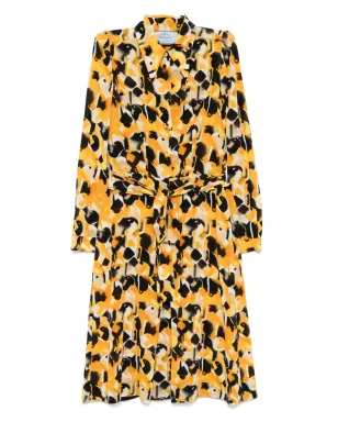 Prada Pre-Owned ビンテージ プリント柄シャツドレス - イエロー - サムネイル1