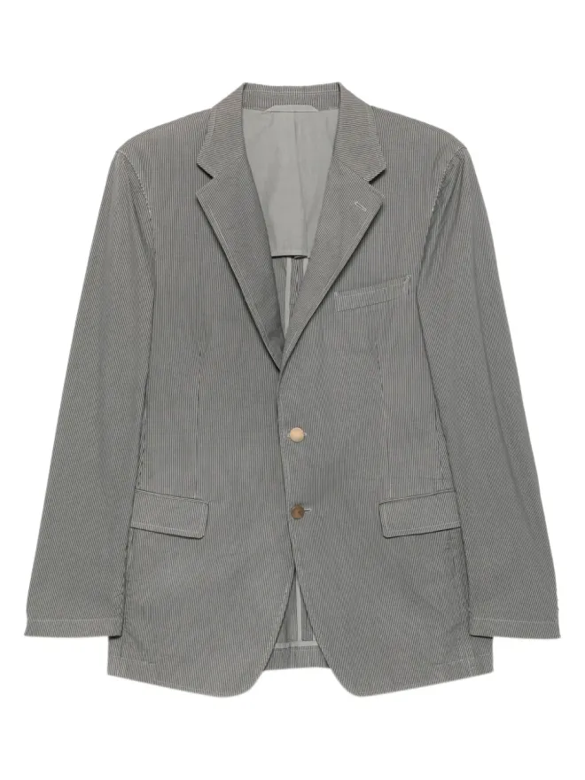 Prada Pre-Owned Prada ビンテージ 2000年代ストライプ柄ブレザー グレーの商品画像