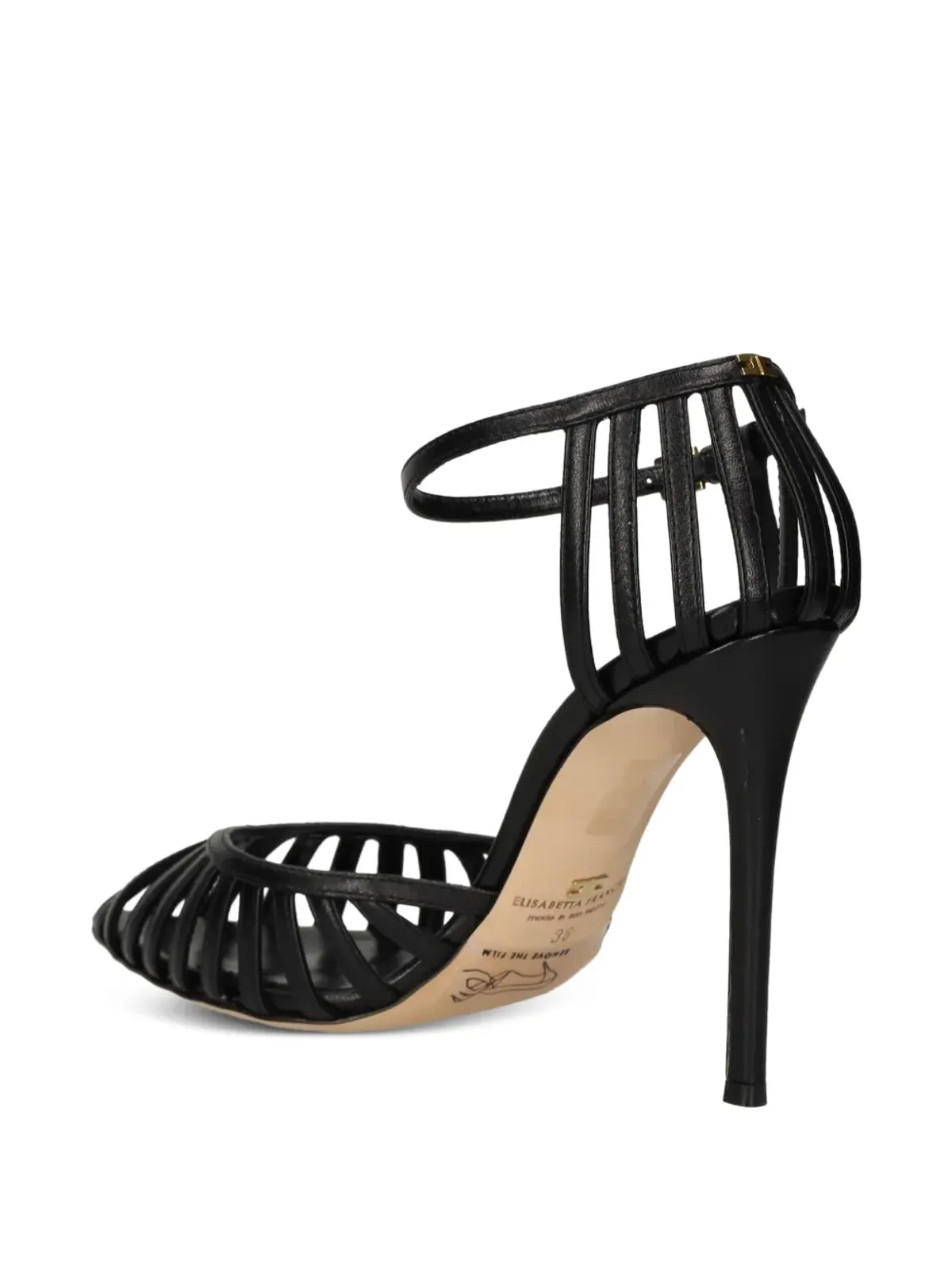 Elisabetta Franchi 110mmストラッピサンダル - ブラック - 画像3