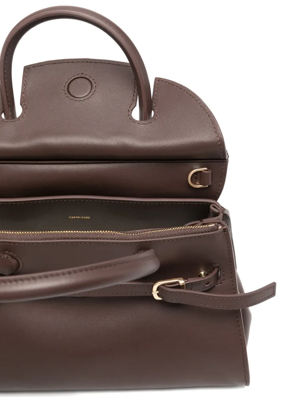 Simkhai リバー スエードパネル バックル付き トートバッグ - Brown - 画像5