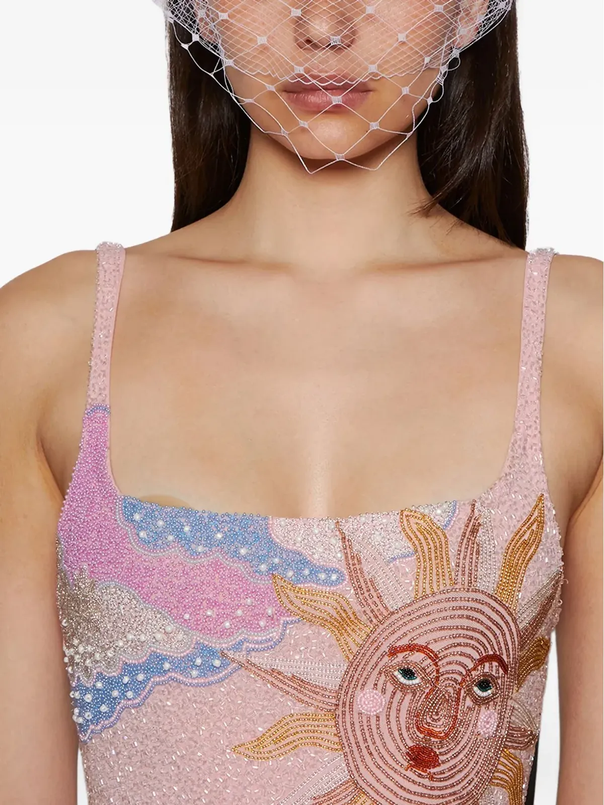 Gigi Burris Millinery ダブルベールヘッドバンド - 画像3