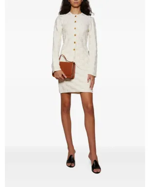 TOVE Ash knitted brick-pattern mini skirt - White - サムネイル2