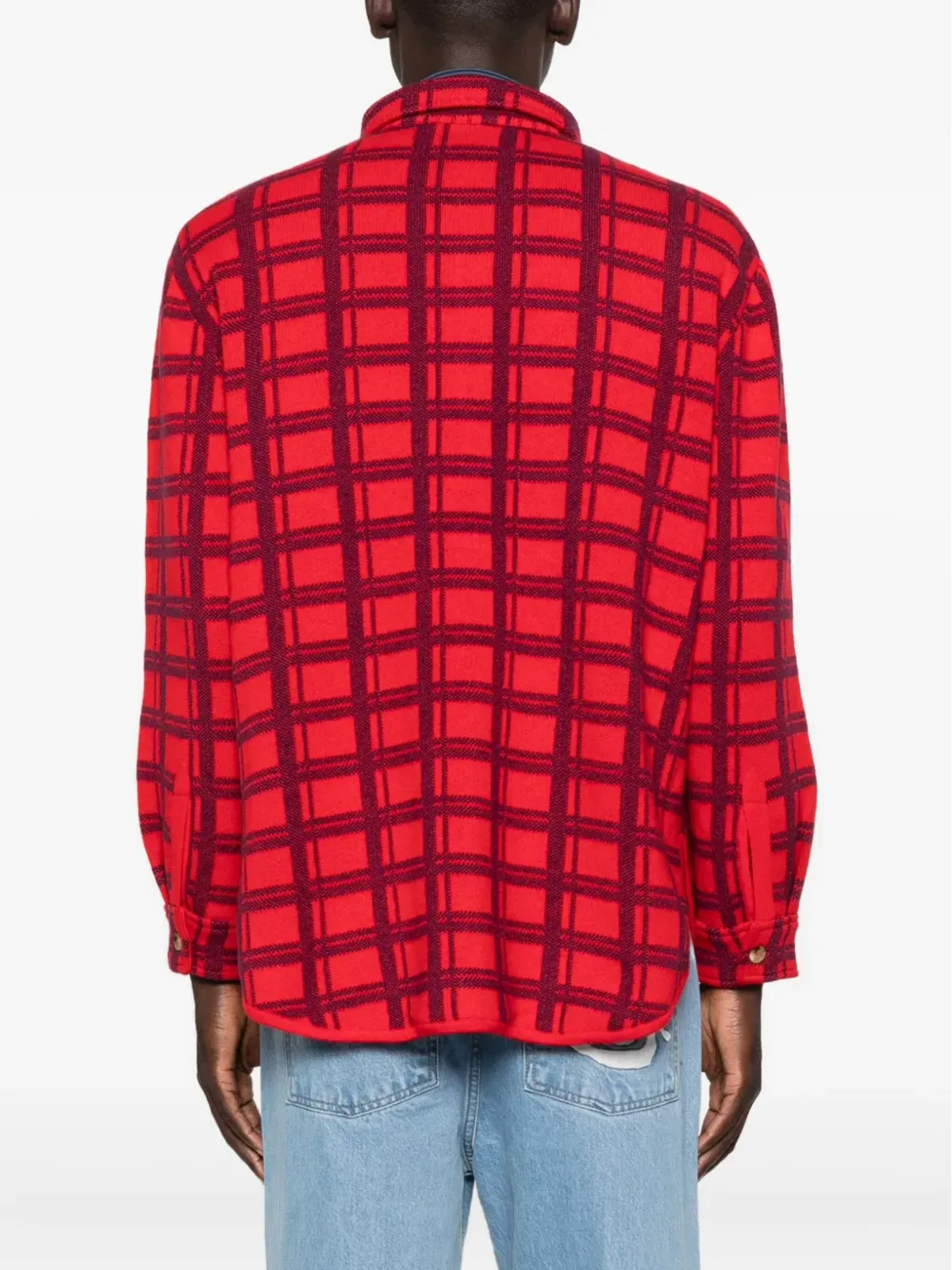 arch4 Mr. Young checked cashmere shirt - Red - 画像4