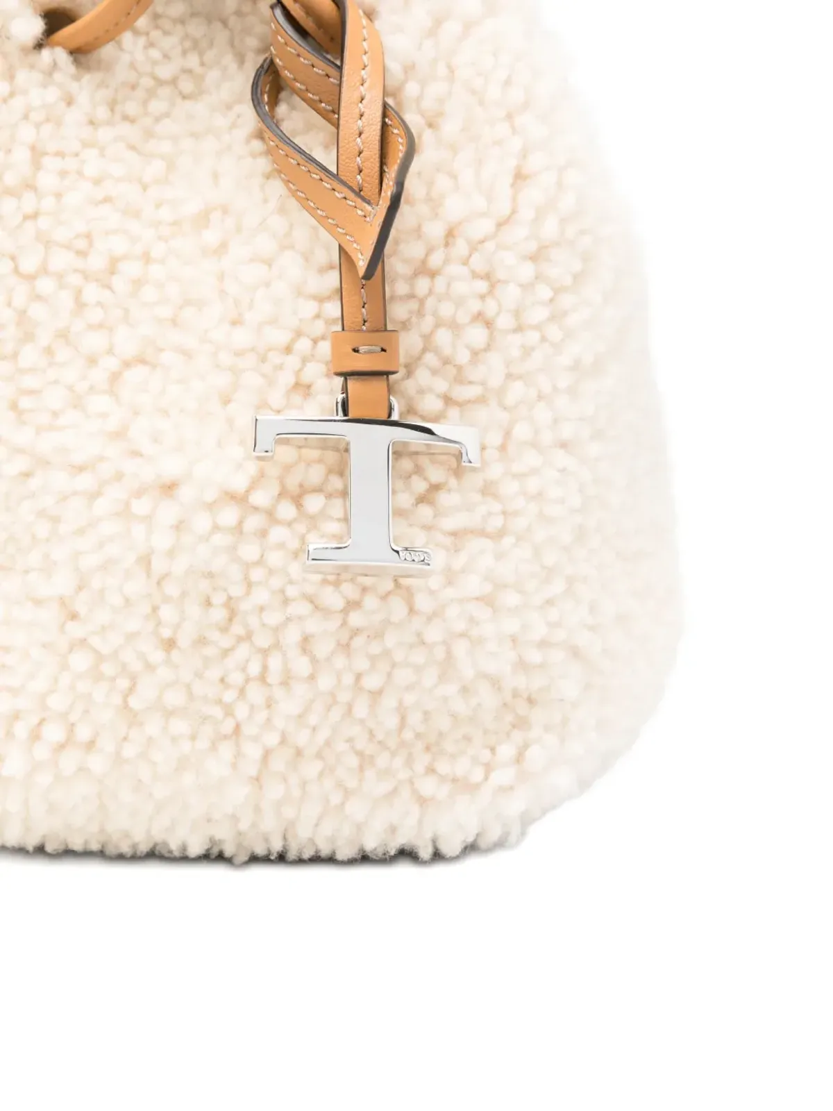 Tod's シアリング バケットバッグ - ニュートラルカラー - 画像4