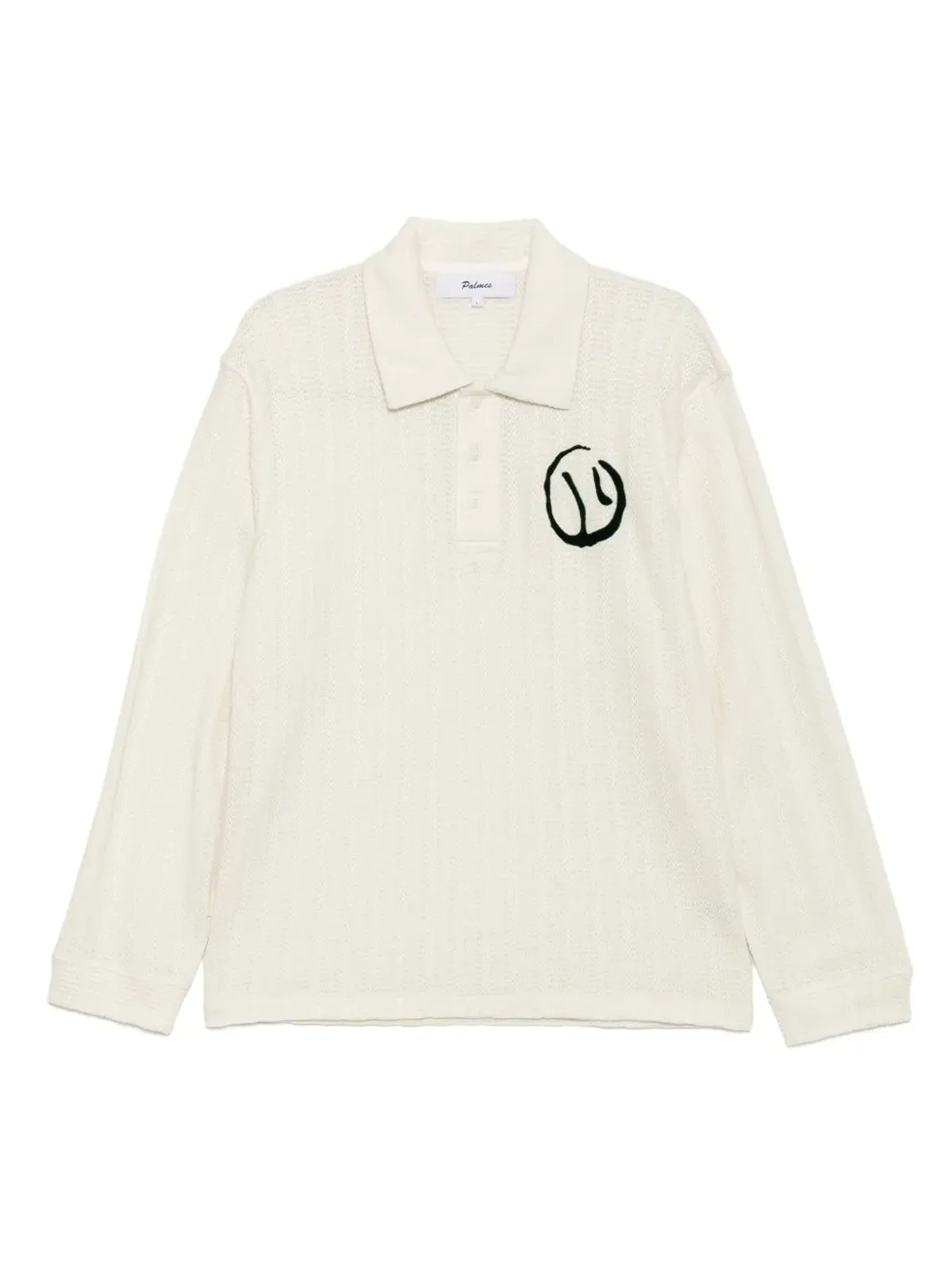 Palmes Motif rugby polo shirt - Neutrals - 画像1