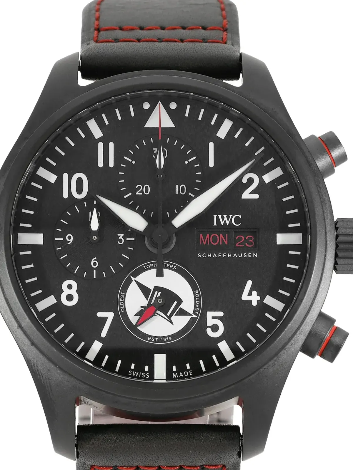IWC Schaffhausen パイロット トップハッター クロノグラフ ブラック - 画像2