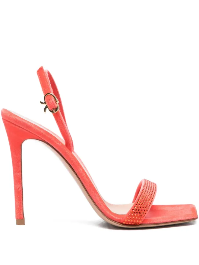 Gianvito Rossi Gianvito Rossi 105mm クリスタル装飾付きスリングバックサンダル - レッドの商品画像