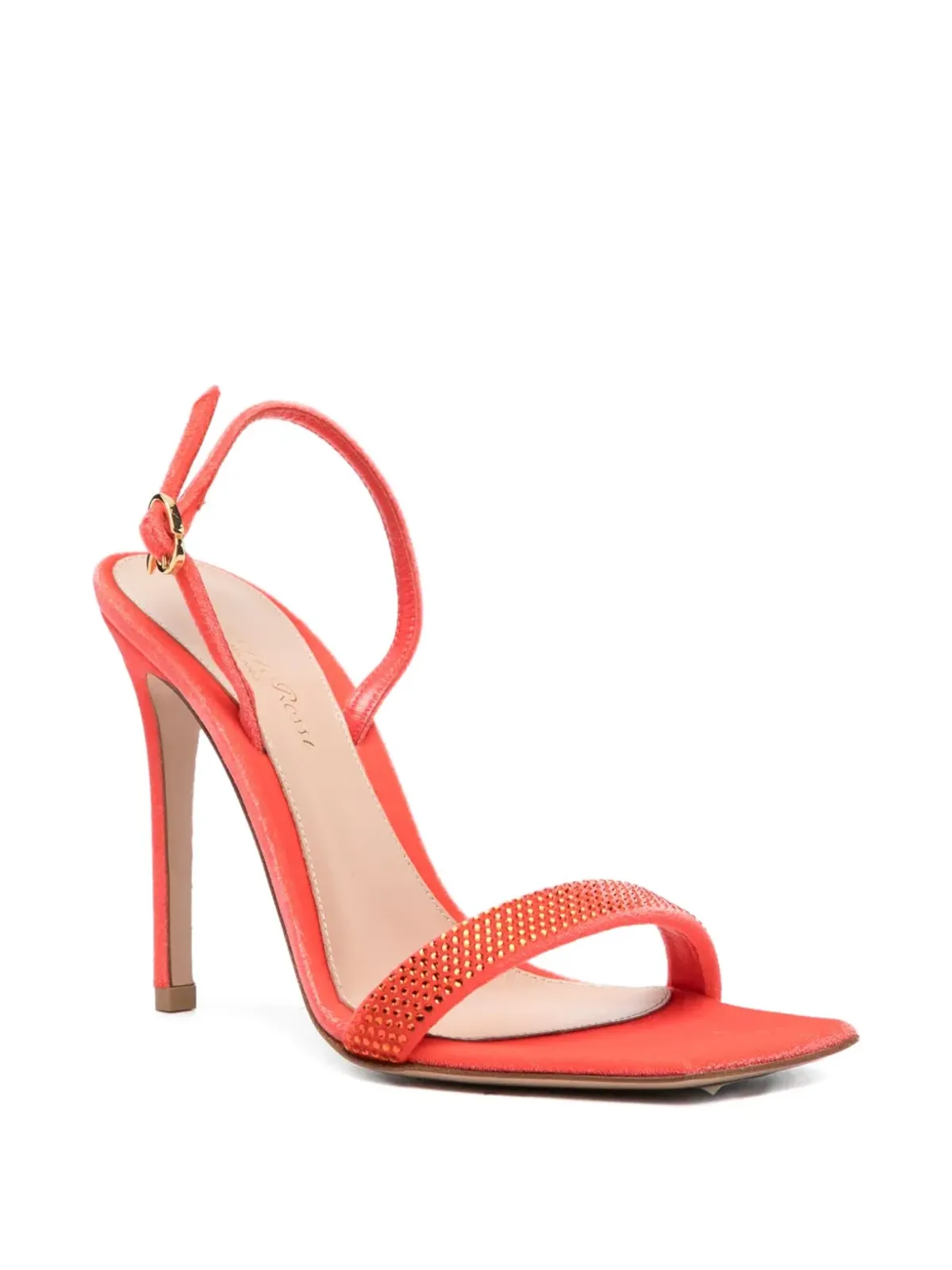 Gianvito Rossi 105mm クリスタル装飾付きスリングバックサンダル - レッド - 画像2