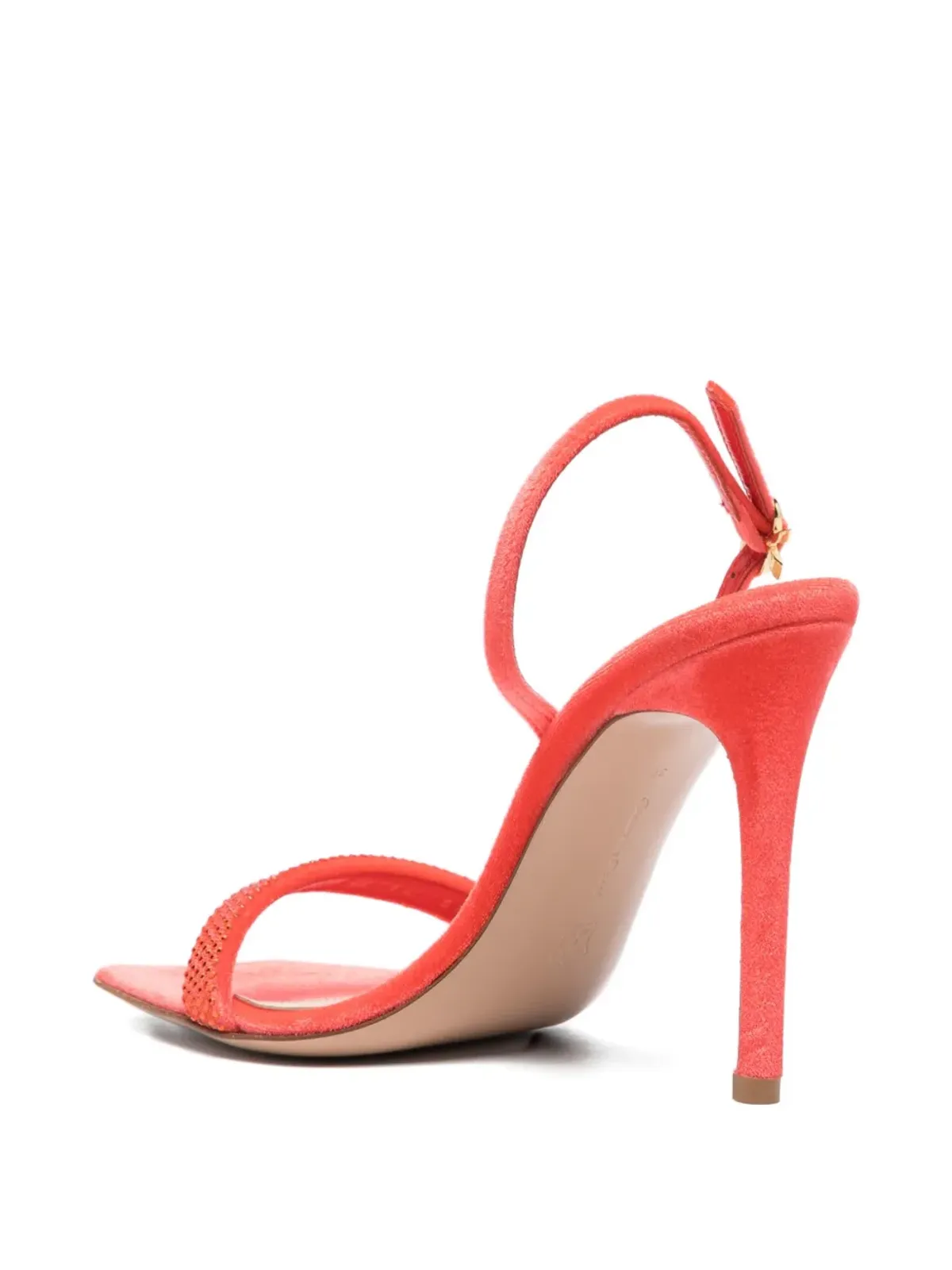 Gianvito Rossi 105mm クリスタル装飾付きスリングバックサンダル - レッド - 画像3