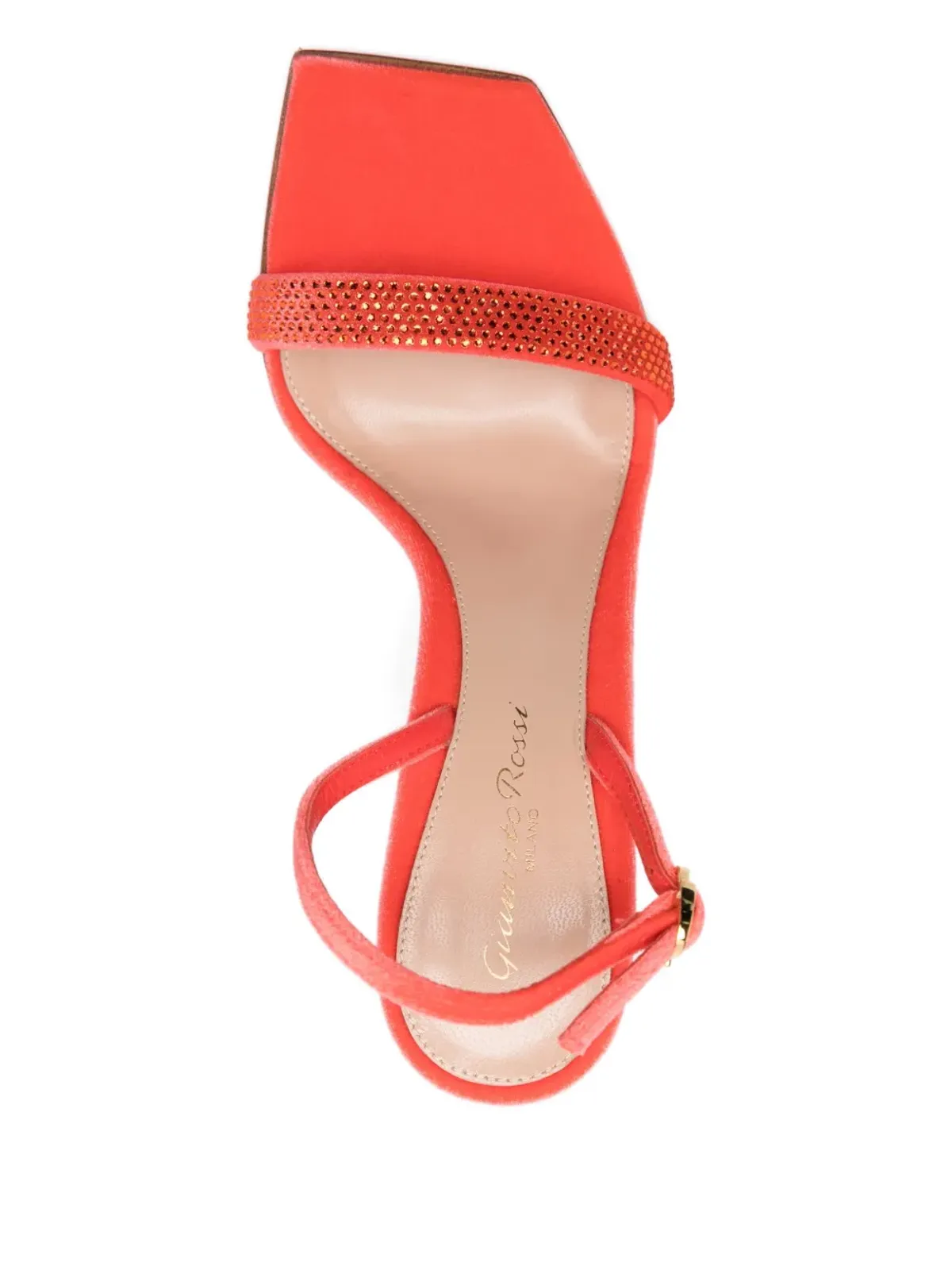 Gianvito Rossi 105mm クリスタル装飾付きスリングバックサンダル - レッド - 画像4