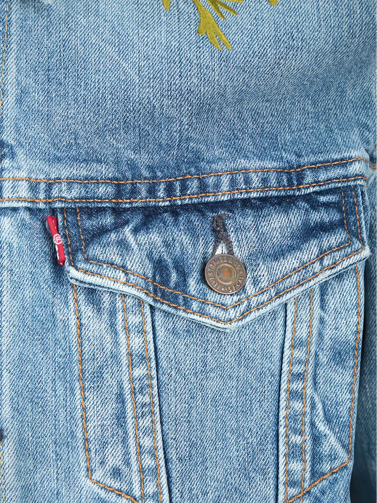 Levi's フローラル刺繍デニムジャケット - ブルー - 画像3