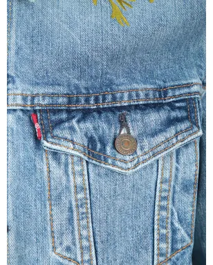Levi's フローラル刺繍デニムジャケット - ブルー - サムネイル3