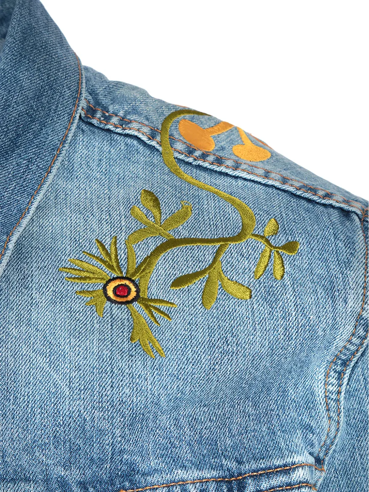 Levi's フローラル刺繍デニムジャケット - ブルー - 画像4