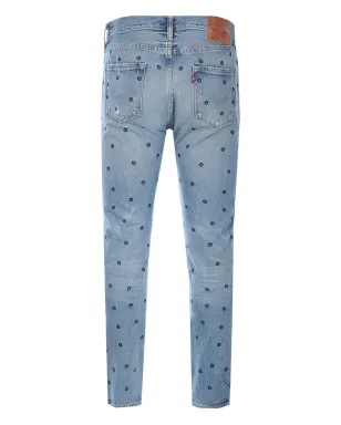 Levi's 刺繍入りコットンデニムジーンズ ブルー - サムネイル2