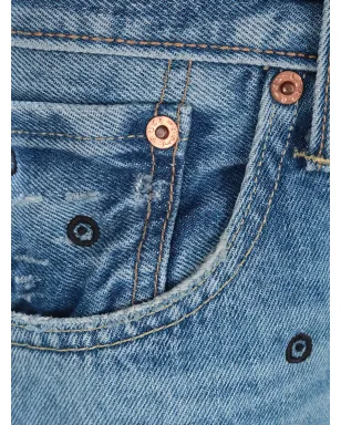 Levi's 刺繍入りコットンデニムジーンズ ブルー - サムネイル4
