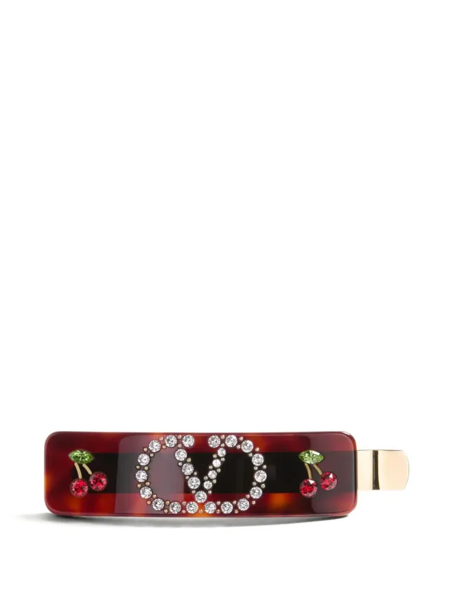 Valentino Garavani Valentino Garavani チェリーモチーフ ヘアクリップの商品画像