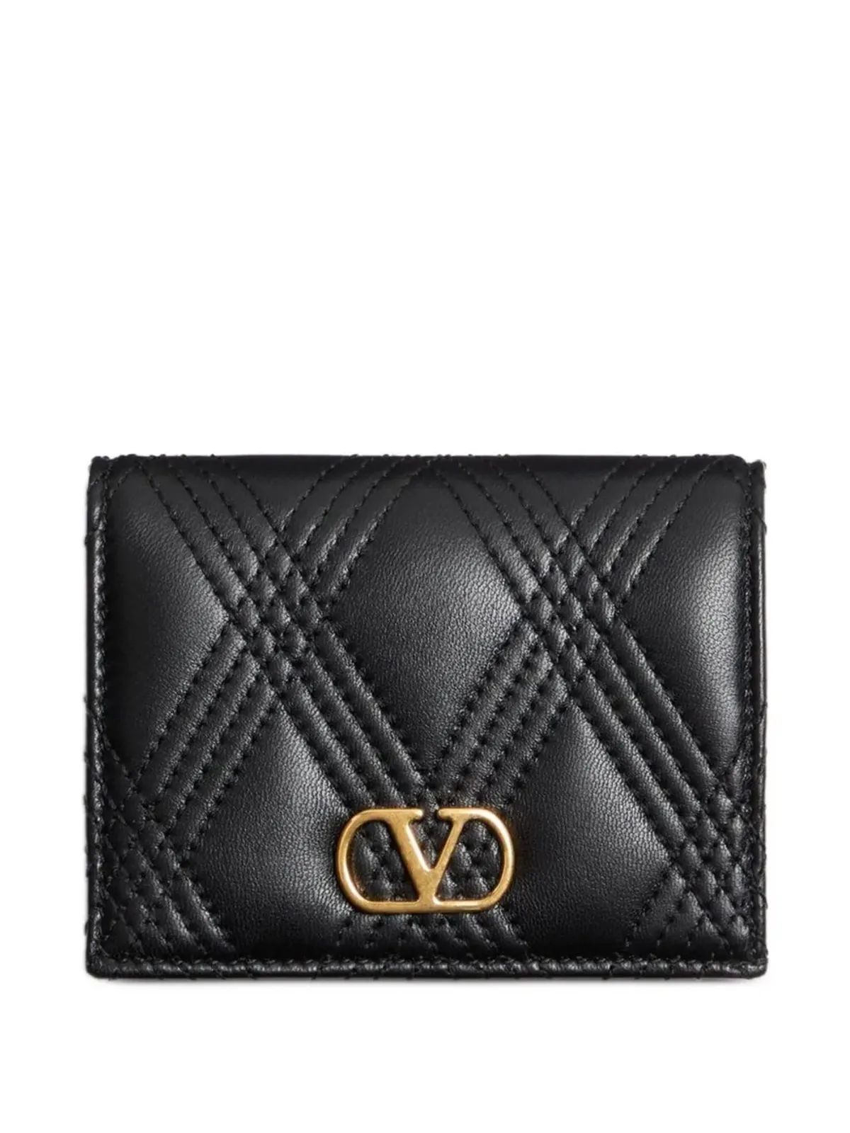 Valentino Garavani キルテッドレザー カードホルダー - 画像1
