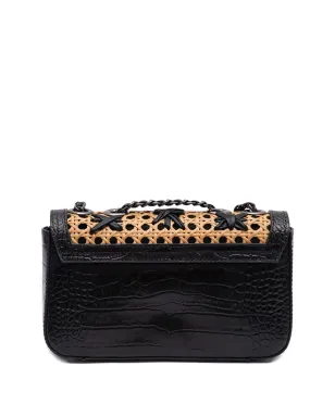 Isla Anne woven shoulder bag - Black - サムネイル2