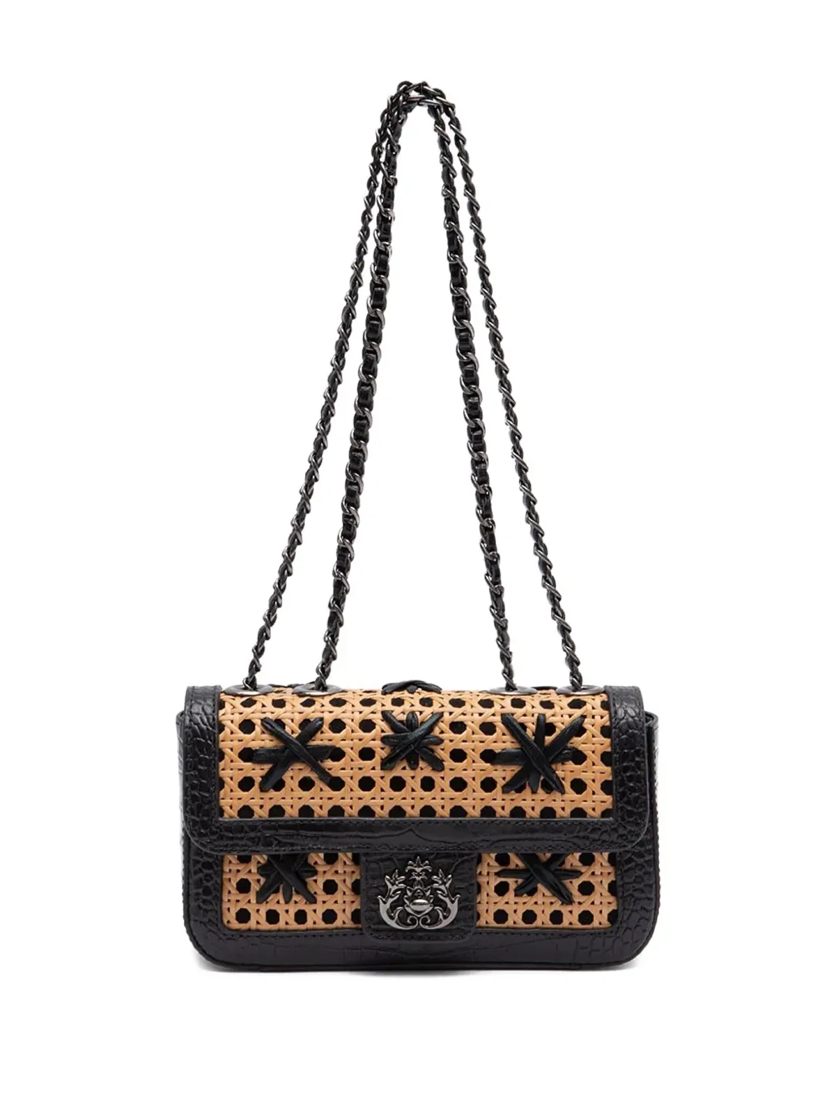 Isla Anne woven shoulder bag - Black - 画像3
