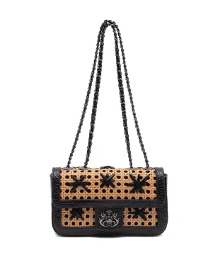 Isla Anne woven shoulder bag - Black - サムネイル3