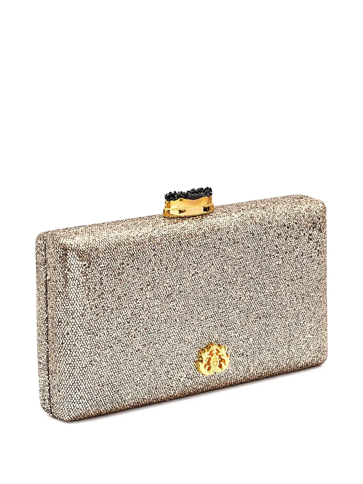 Isla Eva crystal-embellished clutch bag - Gold - 画像2