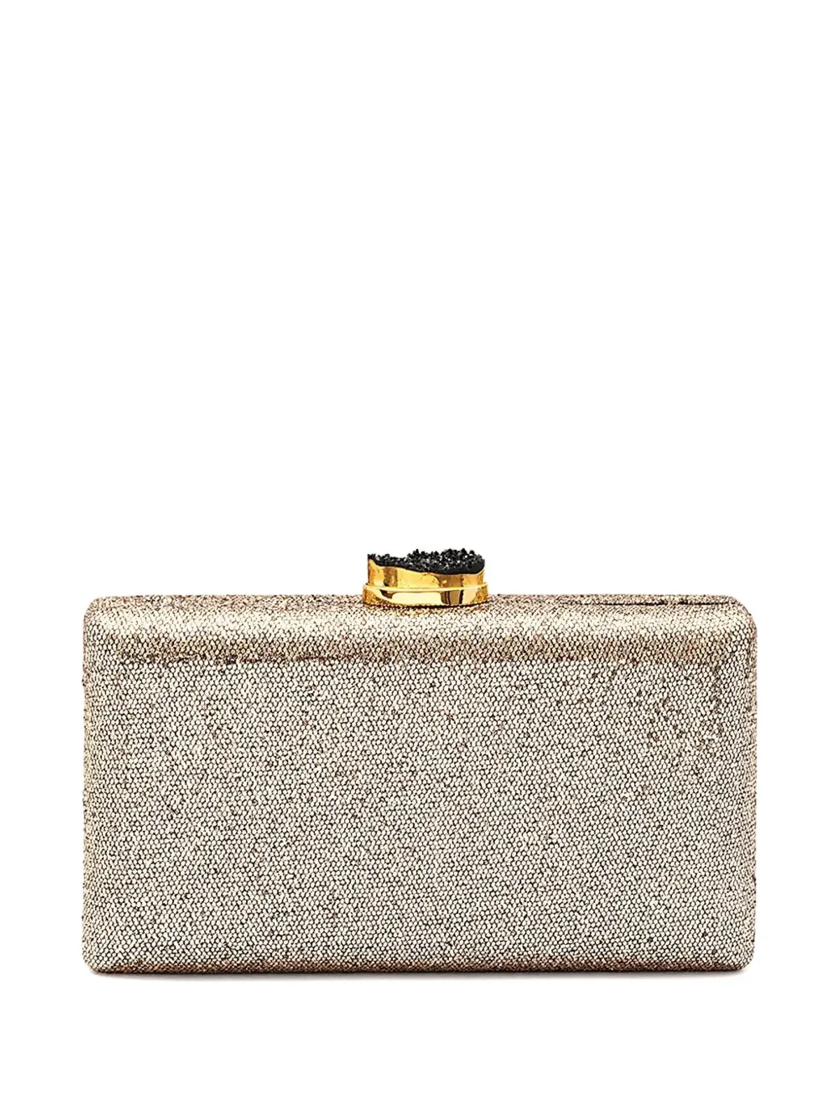 Isla Eva crystal-embellished clutch bag - Gold - 画像3