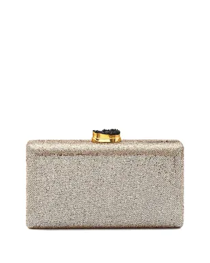 Isla Eva crystal-embellished clutch bag - Gold - サムネイル3