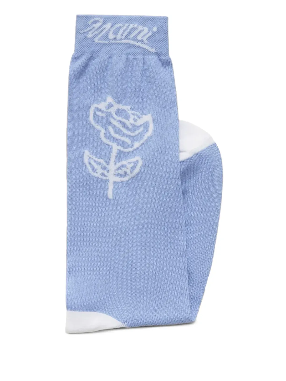 Marni 花柄刺繍ソックス（ブルー） - 画像2