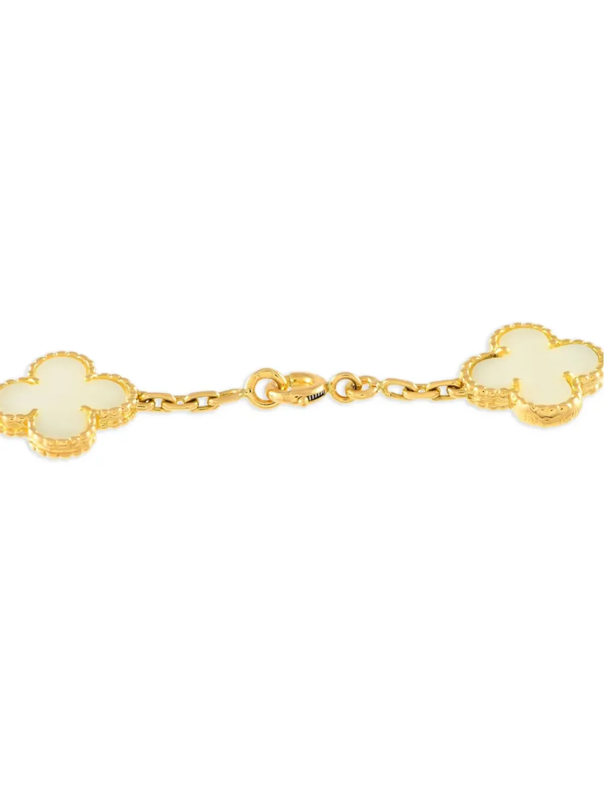 Van Cleef & Arpels ビンテージ 18K イエローゴールド アルハンブラ コーラル ネックレス - 画像2
