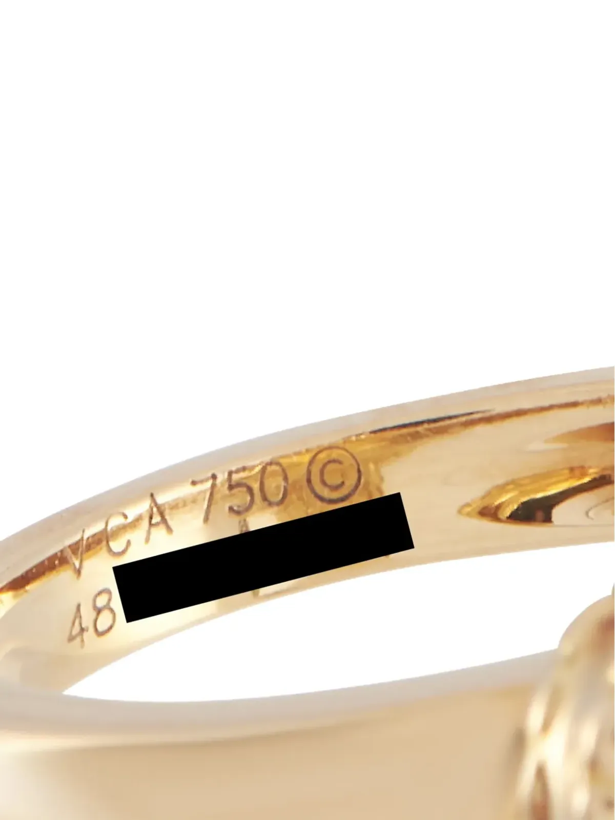 Van Cleef & Arpels Pre-Owned ビンテージ 18K イエローゴールド アルハンブラ ダイヤモンド リング - 画像3