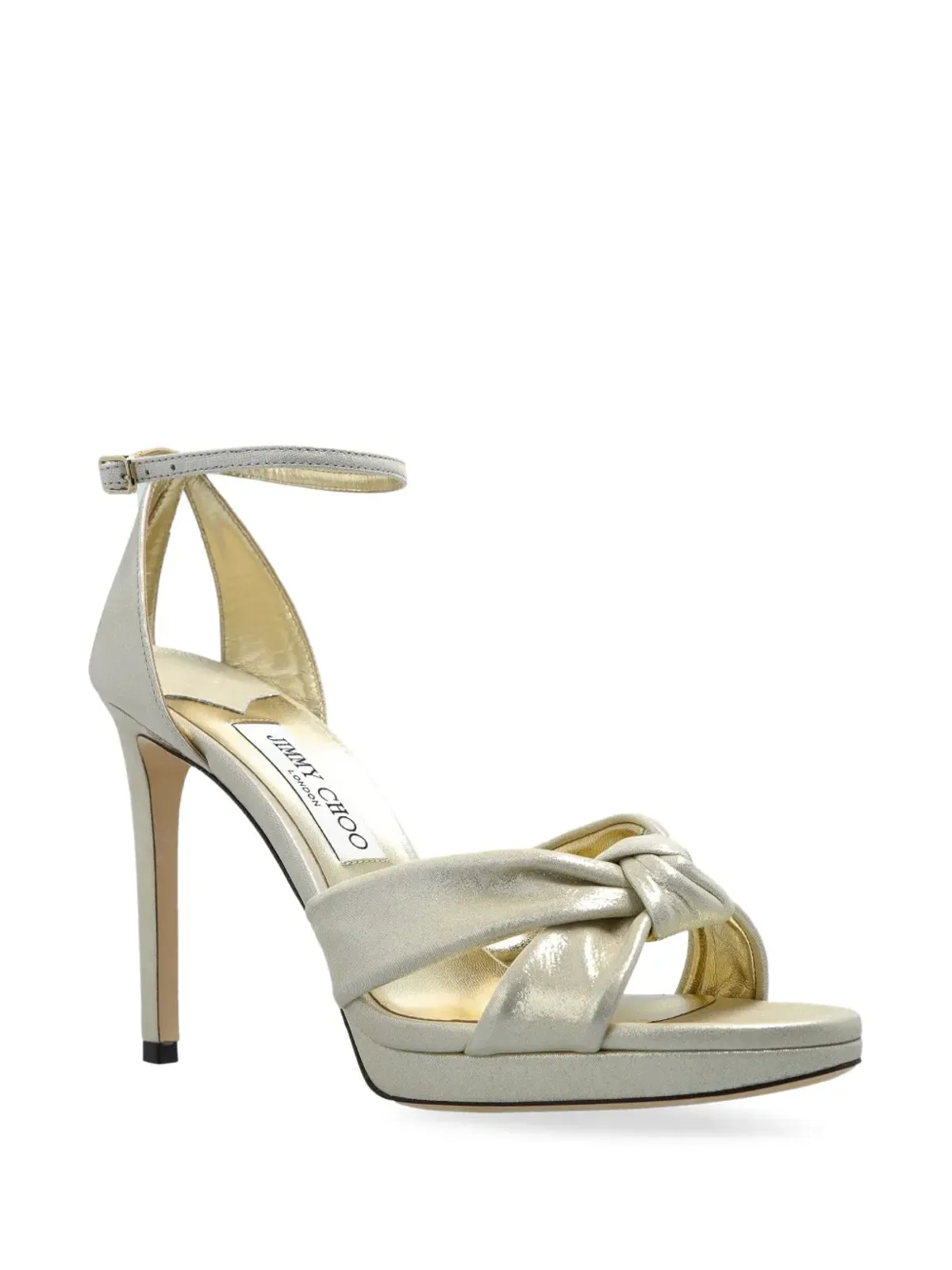 Jimmy Choo ロージー ヒール付きサンダル 100mm - ニュートラルカラー - 画像2