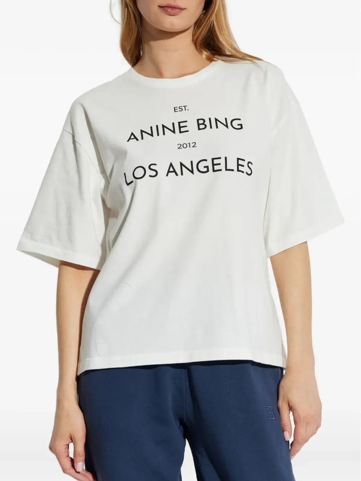 ANINE BING ロゴプリントTシャツ - 画像3