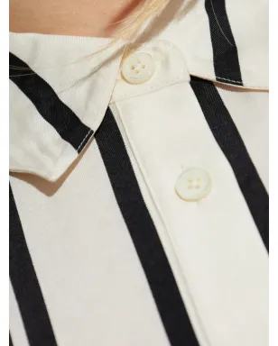 ANINE BING striped short-sleeve shirt - Neutrals - サムネイル5